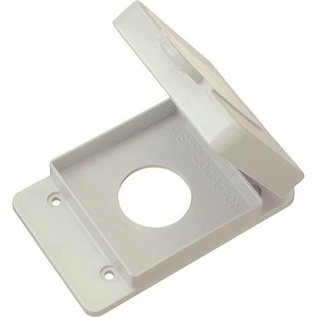 HALEX Electrical Box Cover, PVC, Single Receptacle 77121